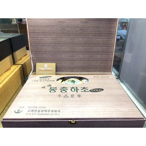 Đông trùng hạ thảo bio Hàn Quốc hộp gỗ trắng 60 gói X 30ml