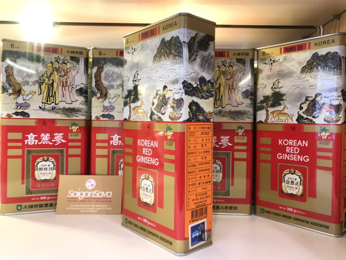 Hồng Sâm củ khô Punggi củ lớn 300g Hộp Thiếc mang đến nhiều công dụng sức khỏe quý giá