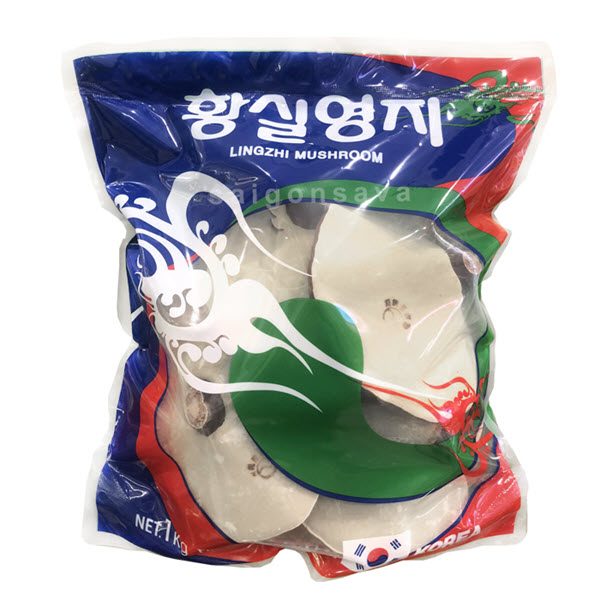 Nấm linh chi đỏ Hàn Quốc túi xanh bịch 1kg
