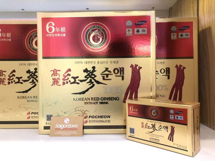Nước Hồng Sâm Hàn Quốc Pocheon cao cấp hộp 30 gói – Sản phẩm sức khỏe cho người dùng